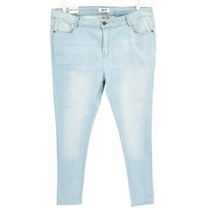 Hailey Womens CoolTech Thin Fabric Light Blue Stretch Denim Jeans Plus Sz 22 NWT